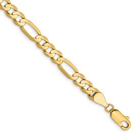 Gold Classics(tm) 5.50mm. 14k Concave Open Figaro Bracelet