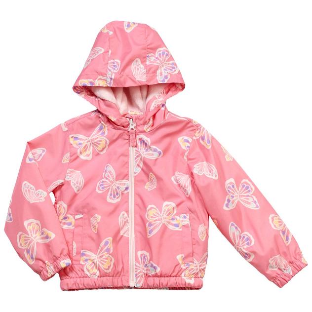 Toddler Girl Pink Platinum® Butterfly Windbreaker