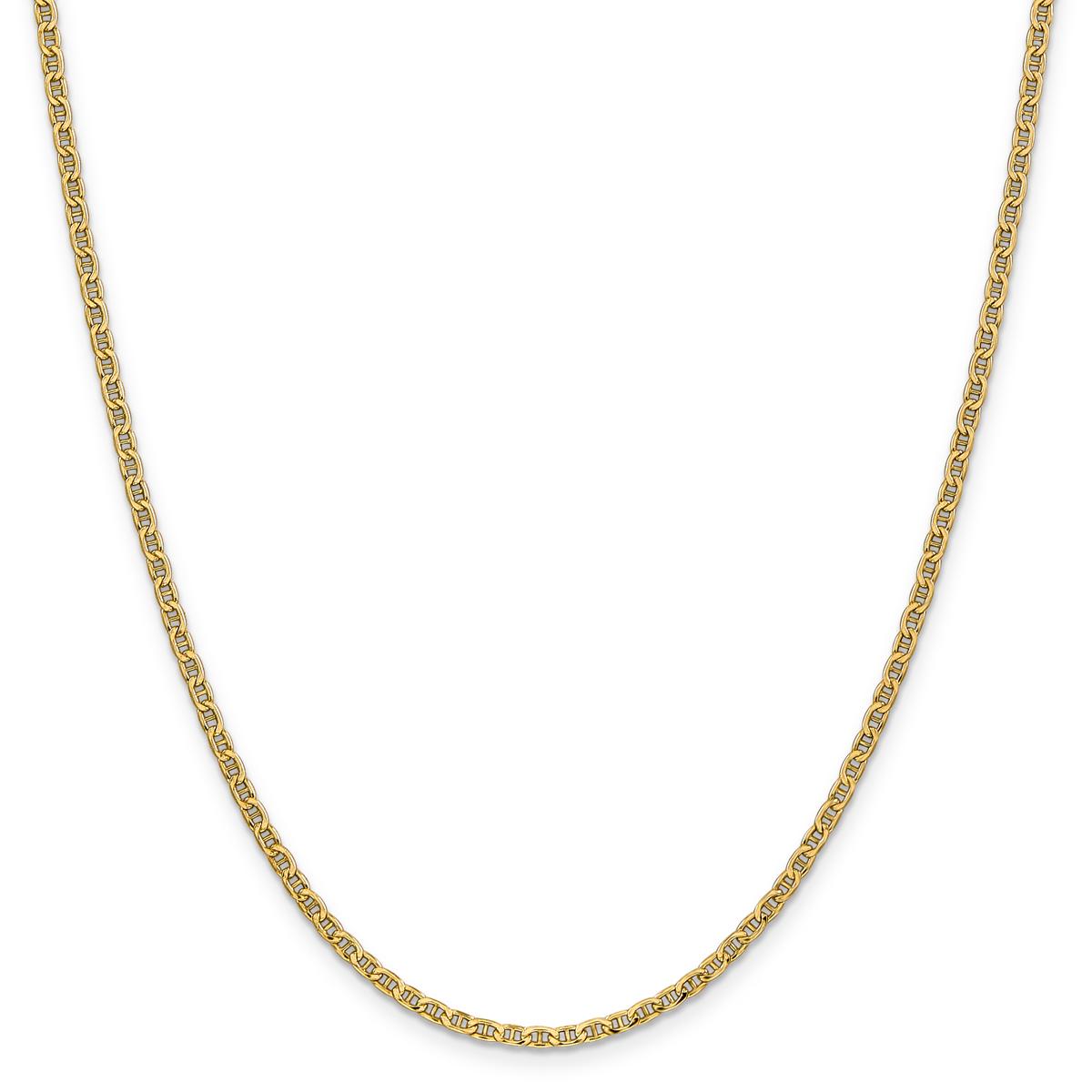 Gold Classics(tm) 2.40mm. Semi-Solid Anchor Chain Necklace