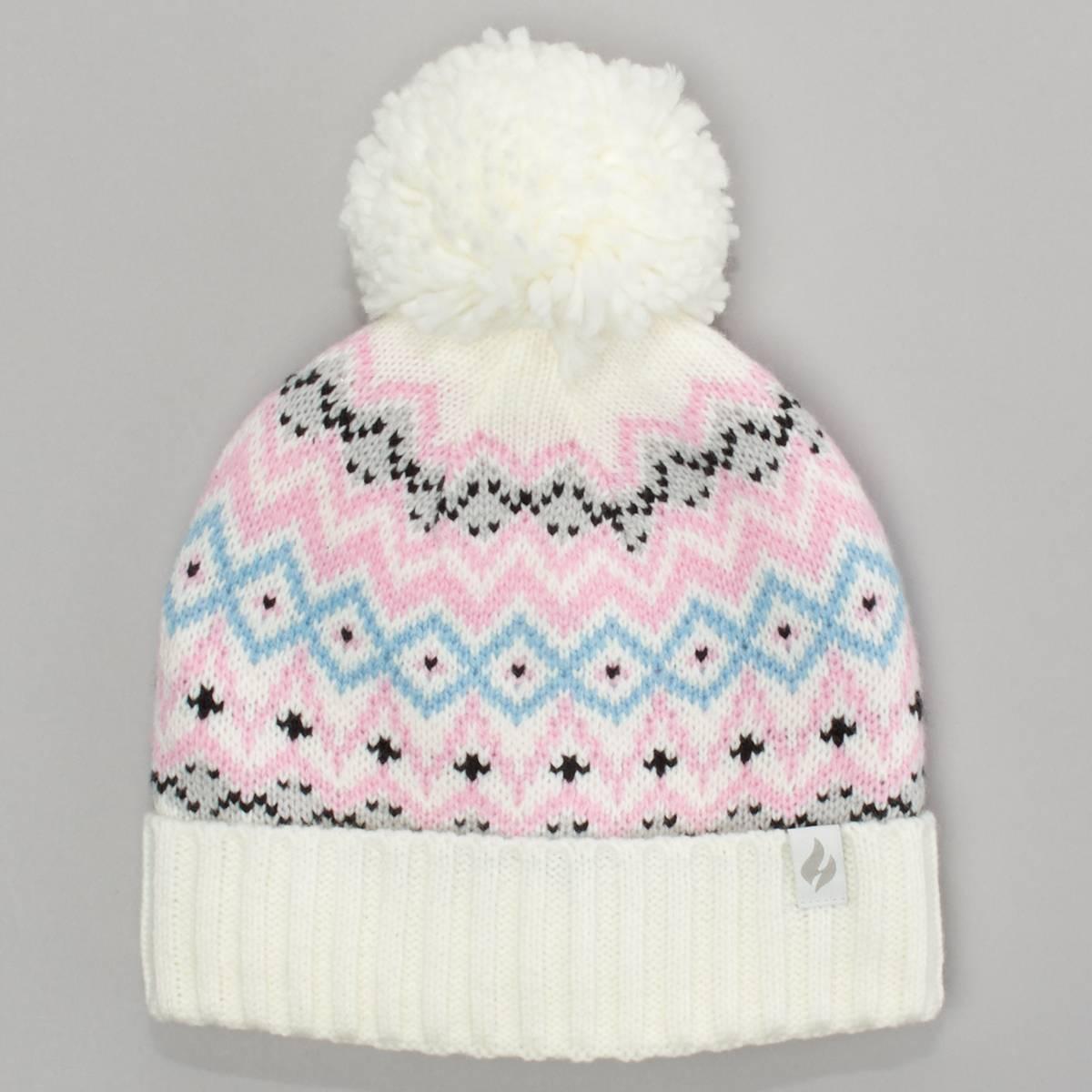 Girls (7-14) Heat Holders(R) Ariana Fairisle Pom Pom Hat