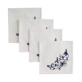 Spode(R) Blue Portofino Blue & White Floral Napkins - Set of 4