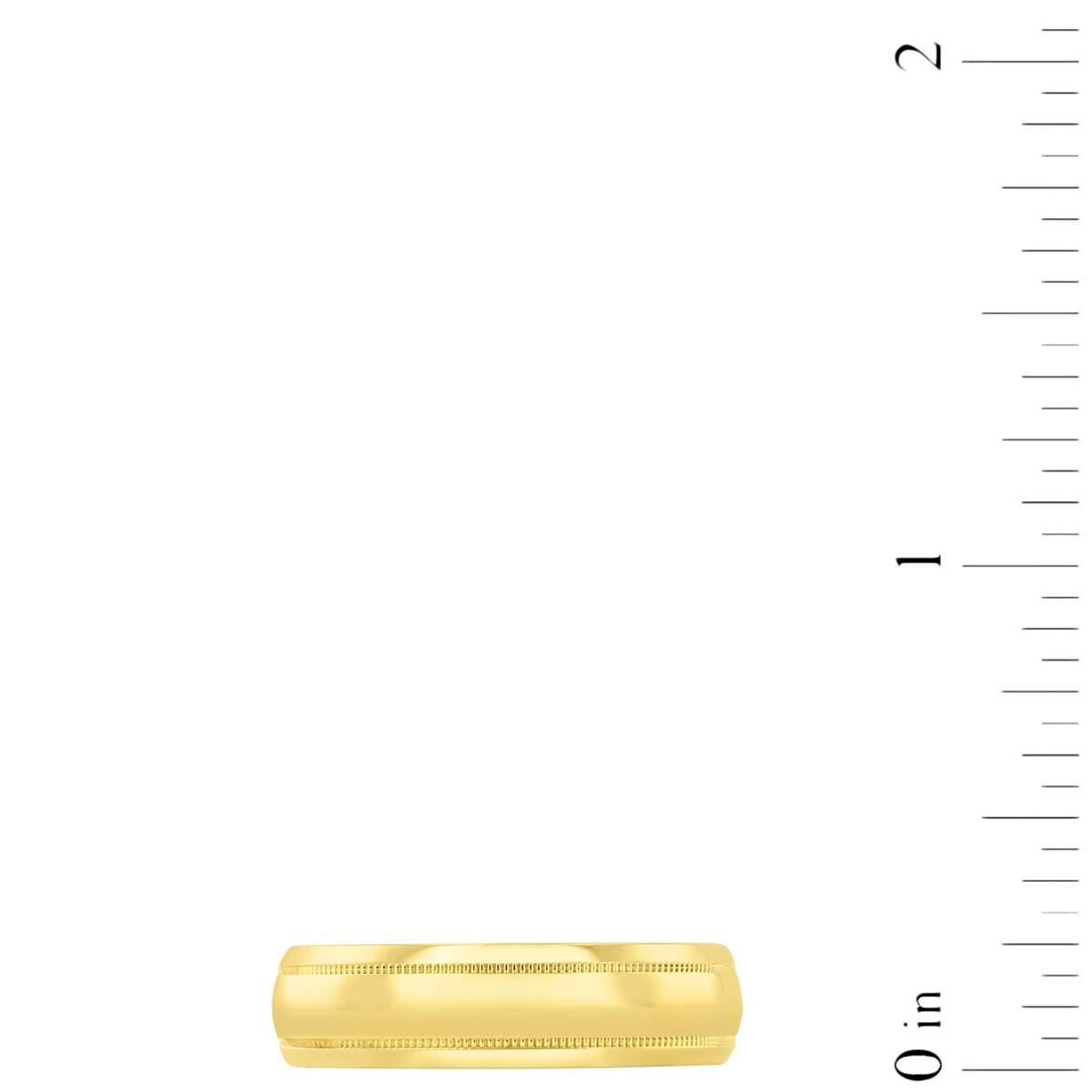 Mens Endless Affection™ Polished Milgrain 6mm Band
