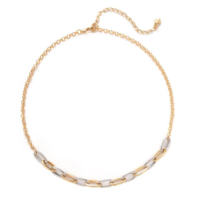 Wearable Art Two-Tone 18in. Rolo & Paper Chain Necklace