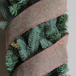 Northlight Beige & Red Solid Trim Wired Craft Christmas Ribbon