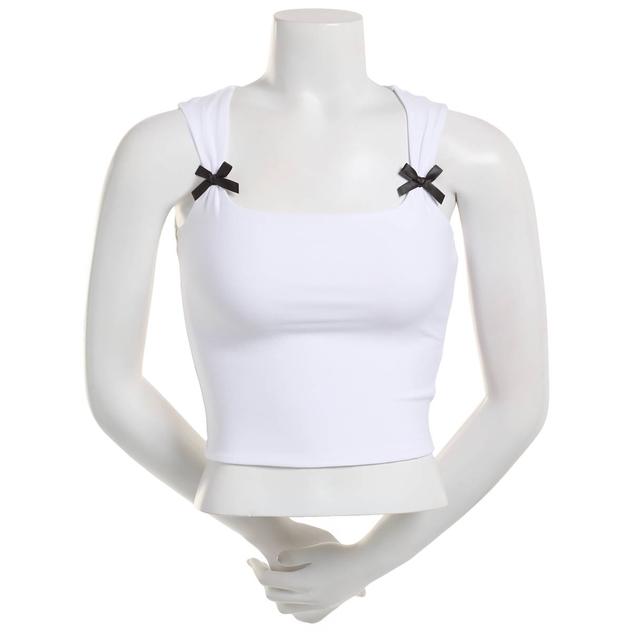 Juniors Derek Heart Double Lined Cinched Straps w/ Bow Tank Top
