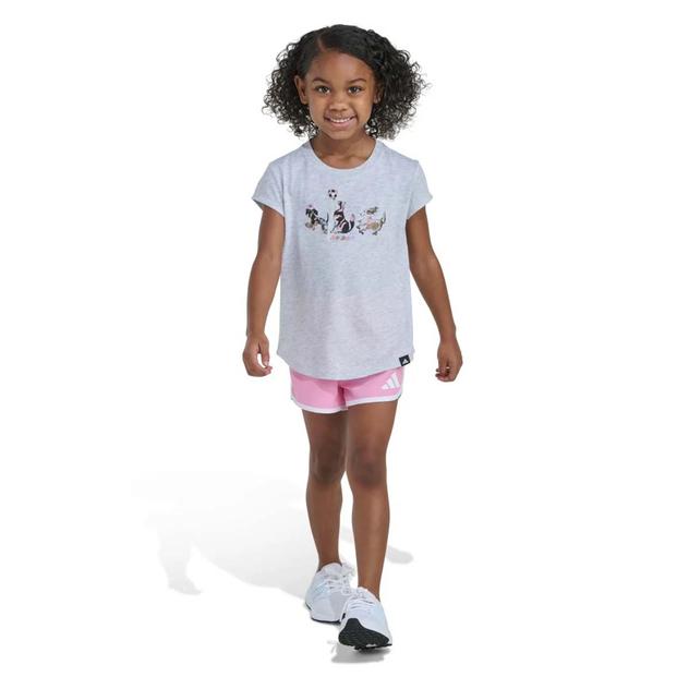 Toddler Girl adidas®  Pet Cap Sleeve & Shorts Set