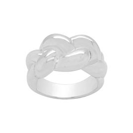 Fine Silver Plated Braid Ring