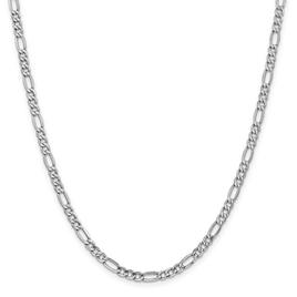 Gold Classics(tm) 4.4mm. 14k White Semi Solid Figaro Necklace