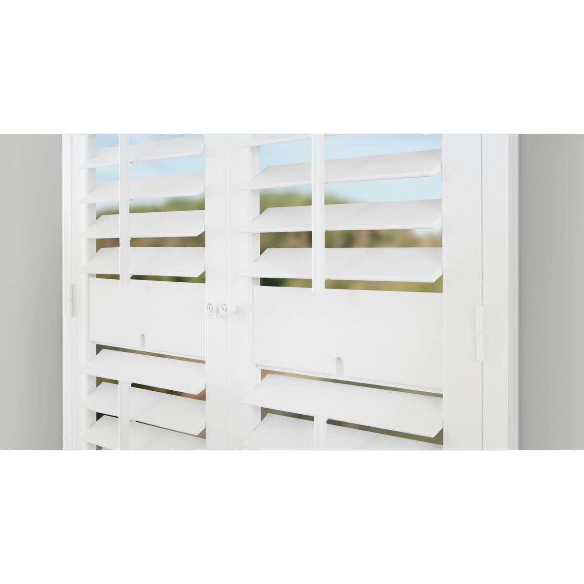 Faux Wood Plantation Shutter Kit - 23-25x24in. - 35-37x36in.