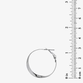 Forever New Sterling Silver Twisted Ribbon Hoop Earrings