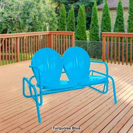 Northlight Seasonal Retro Metal Tulip Double Glider Patio Chair