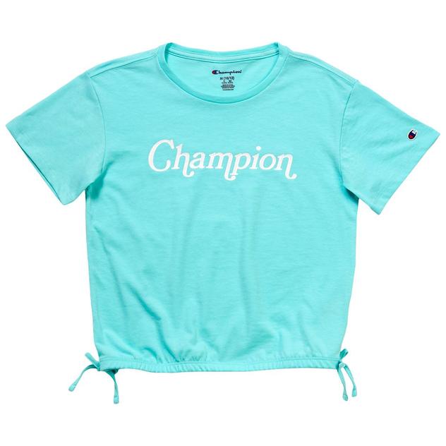 Girls (7-16) Champion® Short Sleeve Glitter Logo Tee