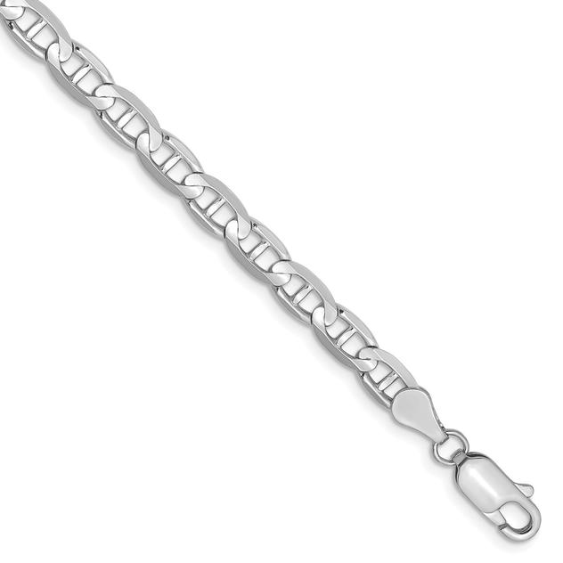 Gold Classics™ 4.5mm. White Gold Concave Anchor Bracelet