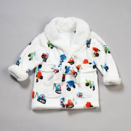 Baby Boy Little Celebrity(tm) Construction Vehicles Bathrobe