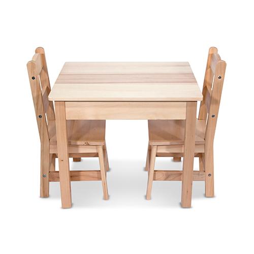 Melissa & Doug® 3pc. Solid Wood Table & Chairs Set