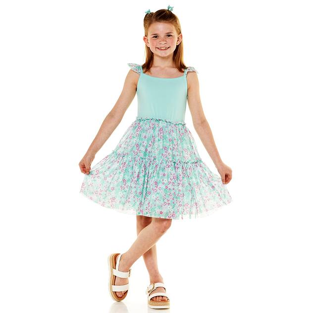 Girls (4-6x) BTween® Flower Meadow Tutu Dress with Ruffle
