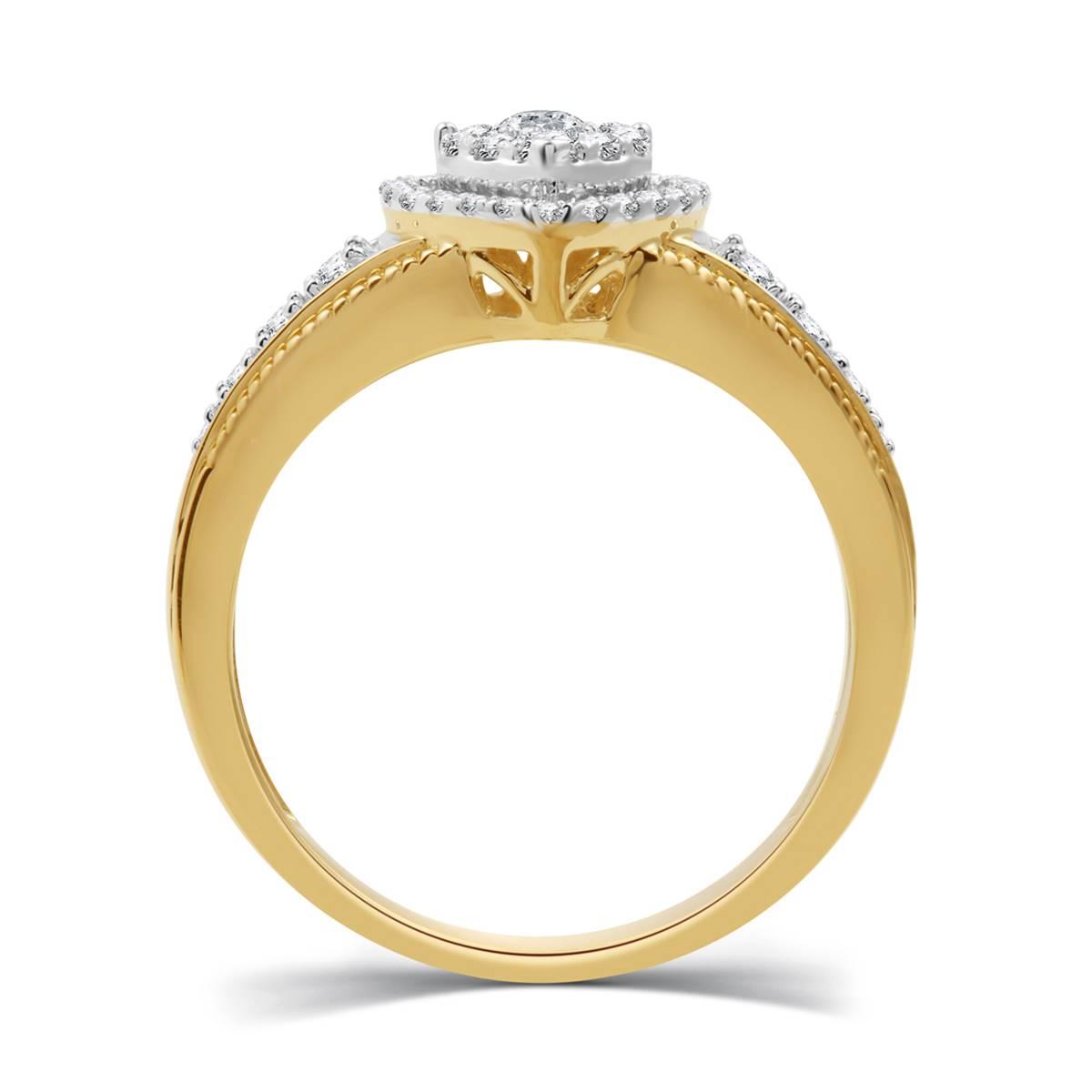 Eternal Promise™ Gold 3/8cttw. Diamond Heart Cluster Ring