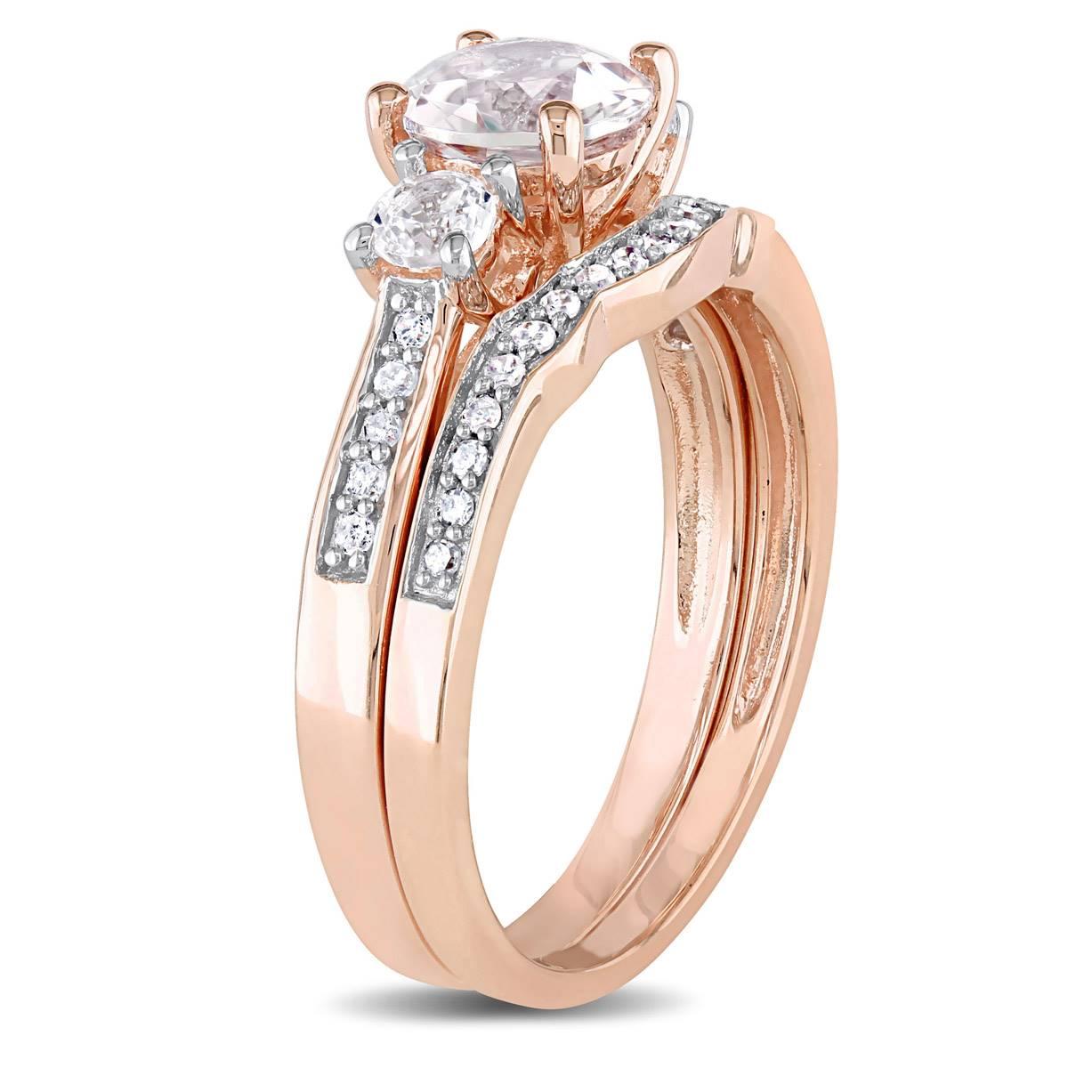 Gemstone Classics™ Rose Gold 1 1/3ct. Sapphire Bridal Set