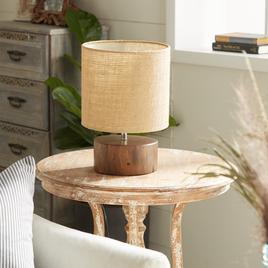 9th & Pike® Brown Wood Rustic Table Lamp