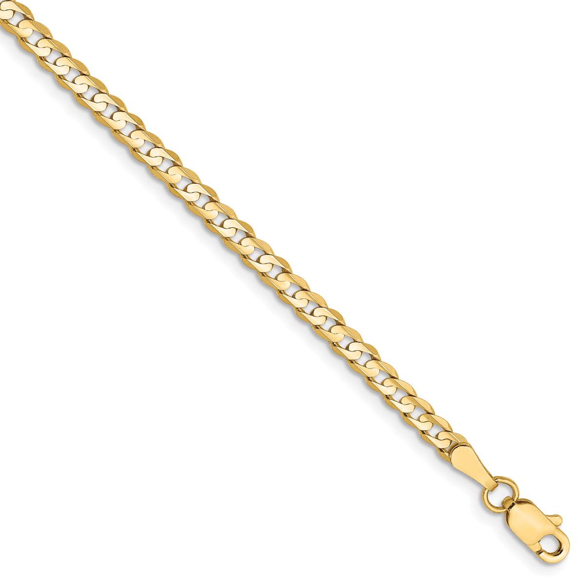 Unisex Gold Classics™ 3mm. 14k Open Concave Curb Chain Necklace