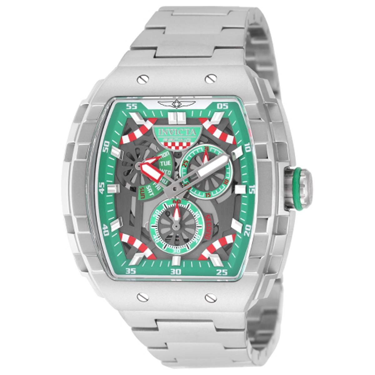 Mens Invicta Racing Green Gunmetal Dial Quartz Watch - 49219