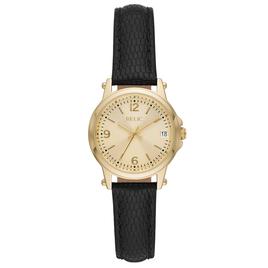 Womens RELIC by Fossil Gold-Tone & Black Strap Watch - ZR34630