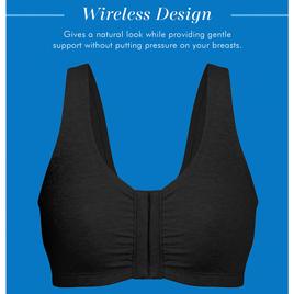 Womens Bestform Cotton Front Close Wire-Free Sports Bra 5006014