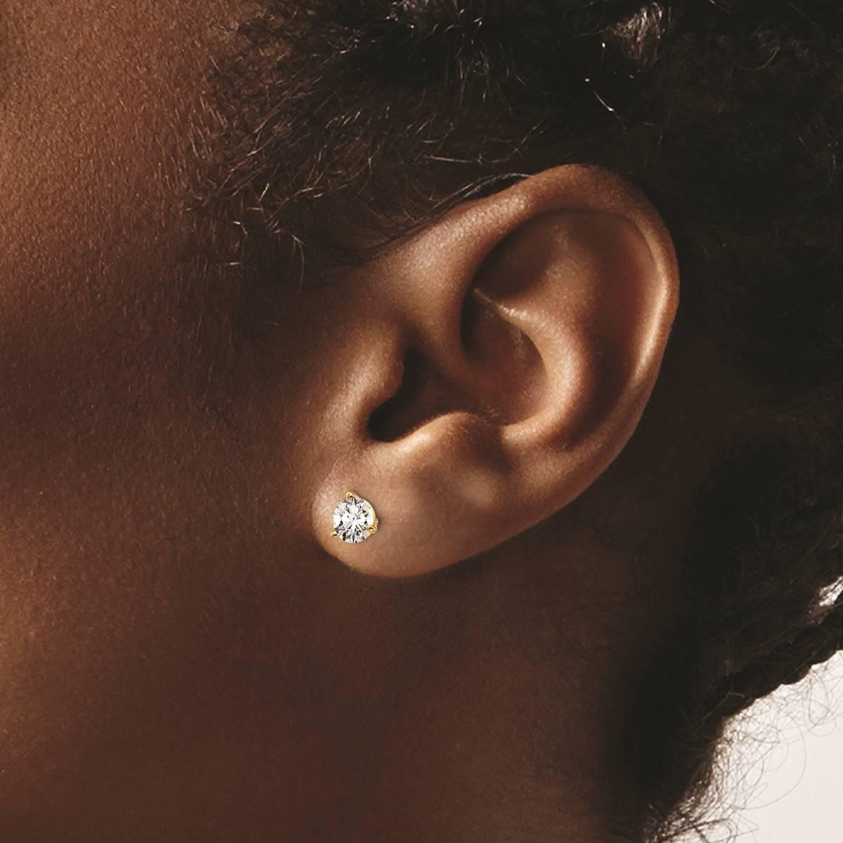 Pure Fire 14kt. Yellow Gold 1ctw. Lab Grown Diamond Earrings