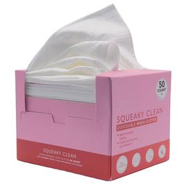 Glampton Squeaky Clean Disposable Wash Cloth - 50 Count