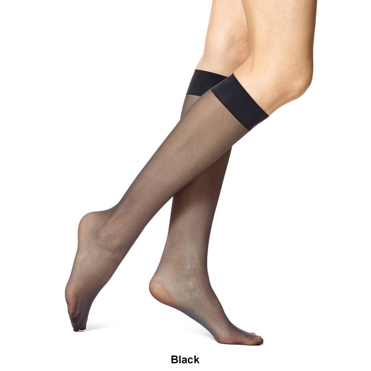 Womens HUE® Sheer 2pk. Knee High Hosiery