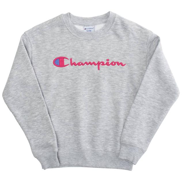 Girls (7-16) Champion® Signature Crew Neck Logo Sweatshirt