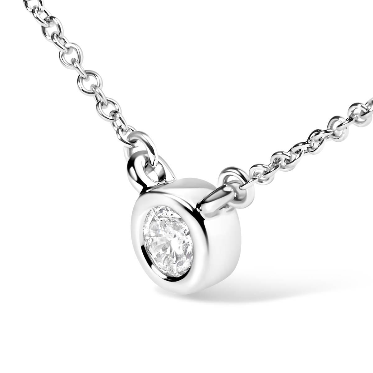 Haus of Brilliance 10kt. White Gold 1/10ctw. Diamond Pendant