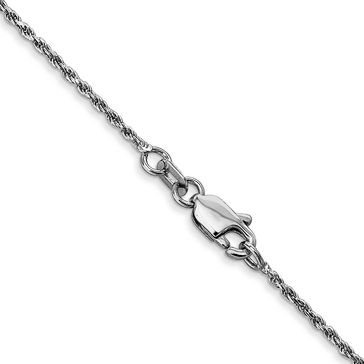Gold Classics™ 1.15mm. 14k White Diamond Cut Rope Necklace