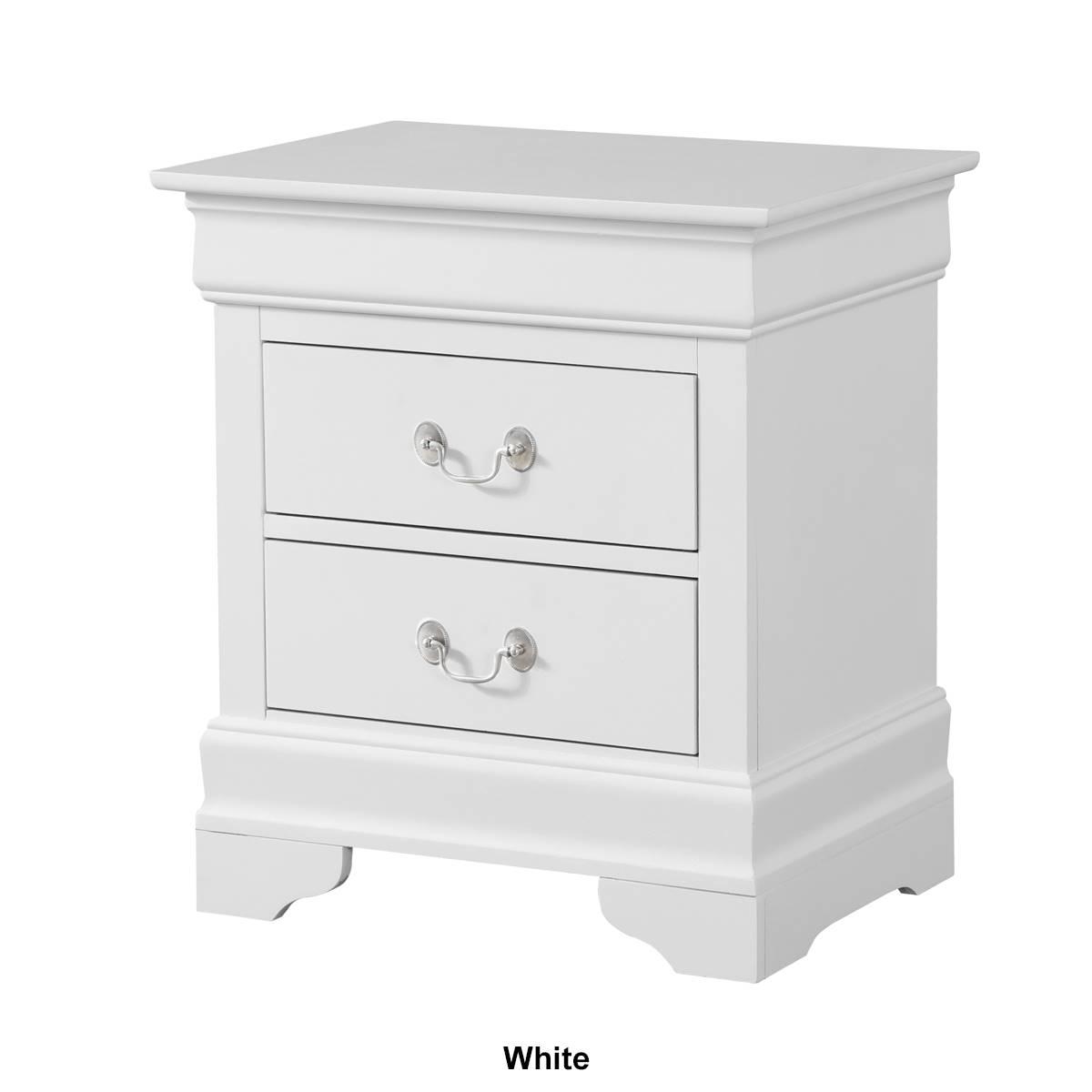 Passion Furniture Louis Philippe 2-Drawer Nightstand