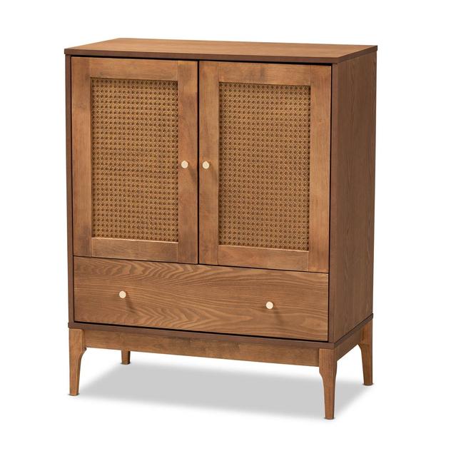 Baxton Studio Ramiel Ash Walnut Finished Wood 1-Drawer Sideboard