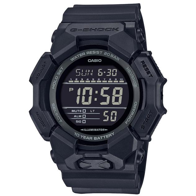 Mens G-Shock Large Blackout Analog Digital Watch - GD010-1A1