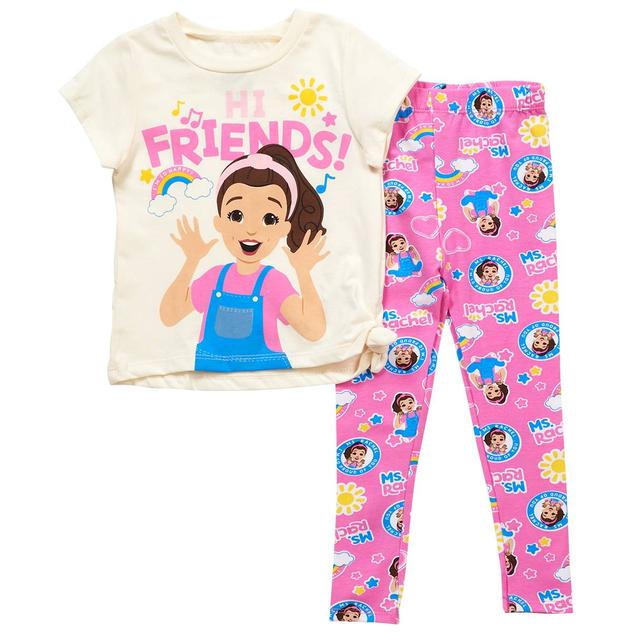 Toddler Girl Ms. Rachel Short Sleeve Hi Friends Top & Legging Set