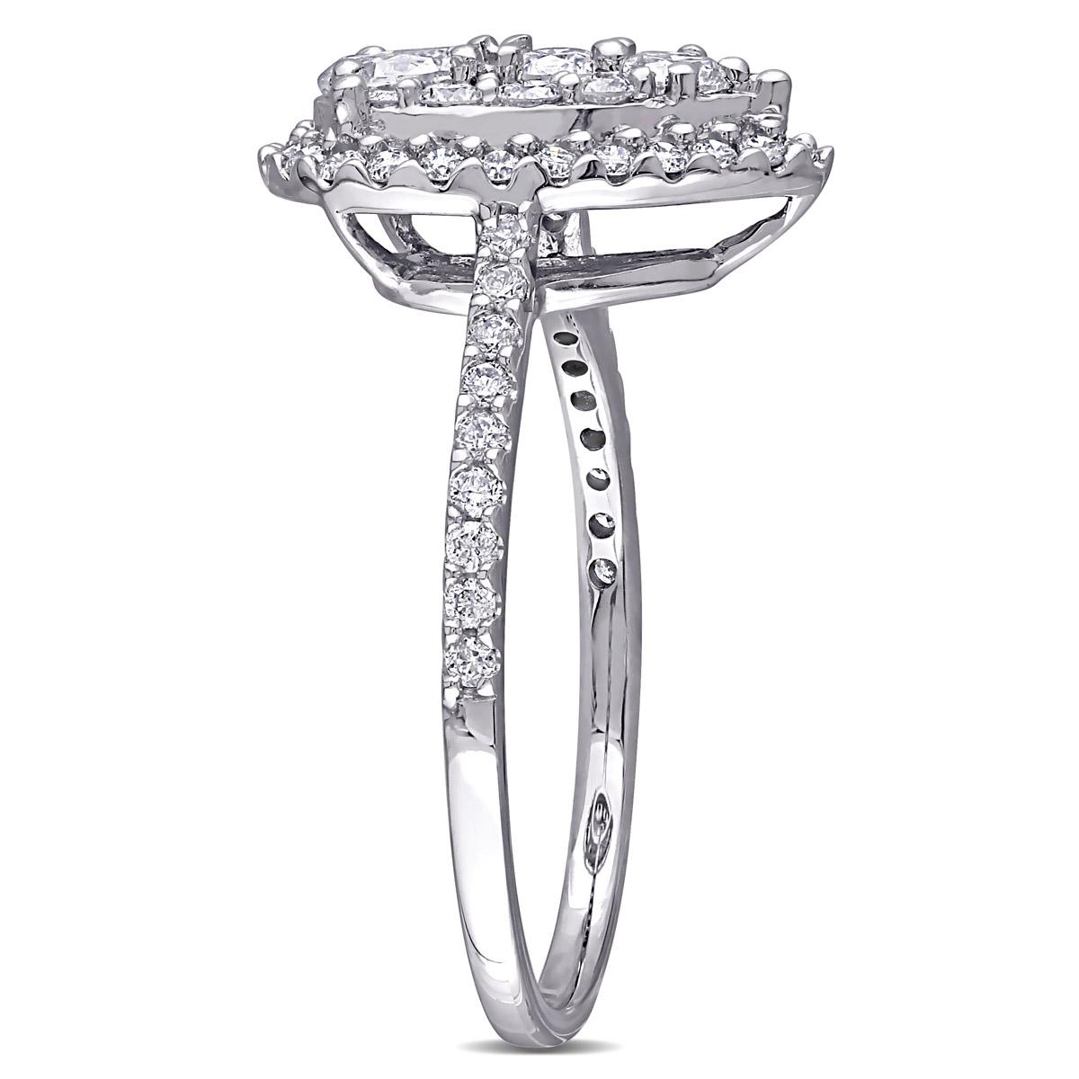 Diamond Classics™ 10kt. White Gold 1ctw. Diamond Pear Ring