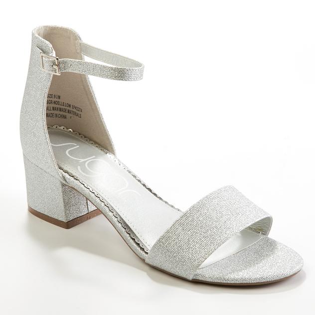 Womens Sugar Noelle Low Dress Sandals Sandals - Silver