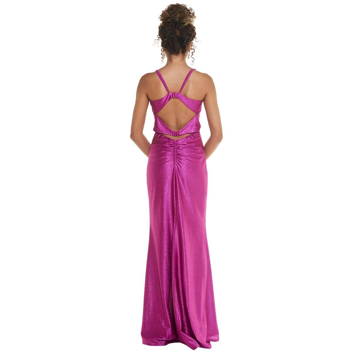 Juniors Emerald Sundae Glitter Cut-Out Back Sheath Dress