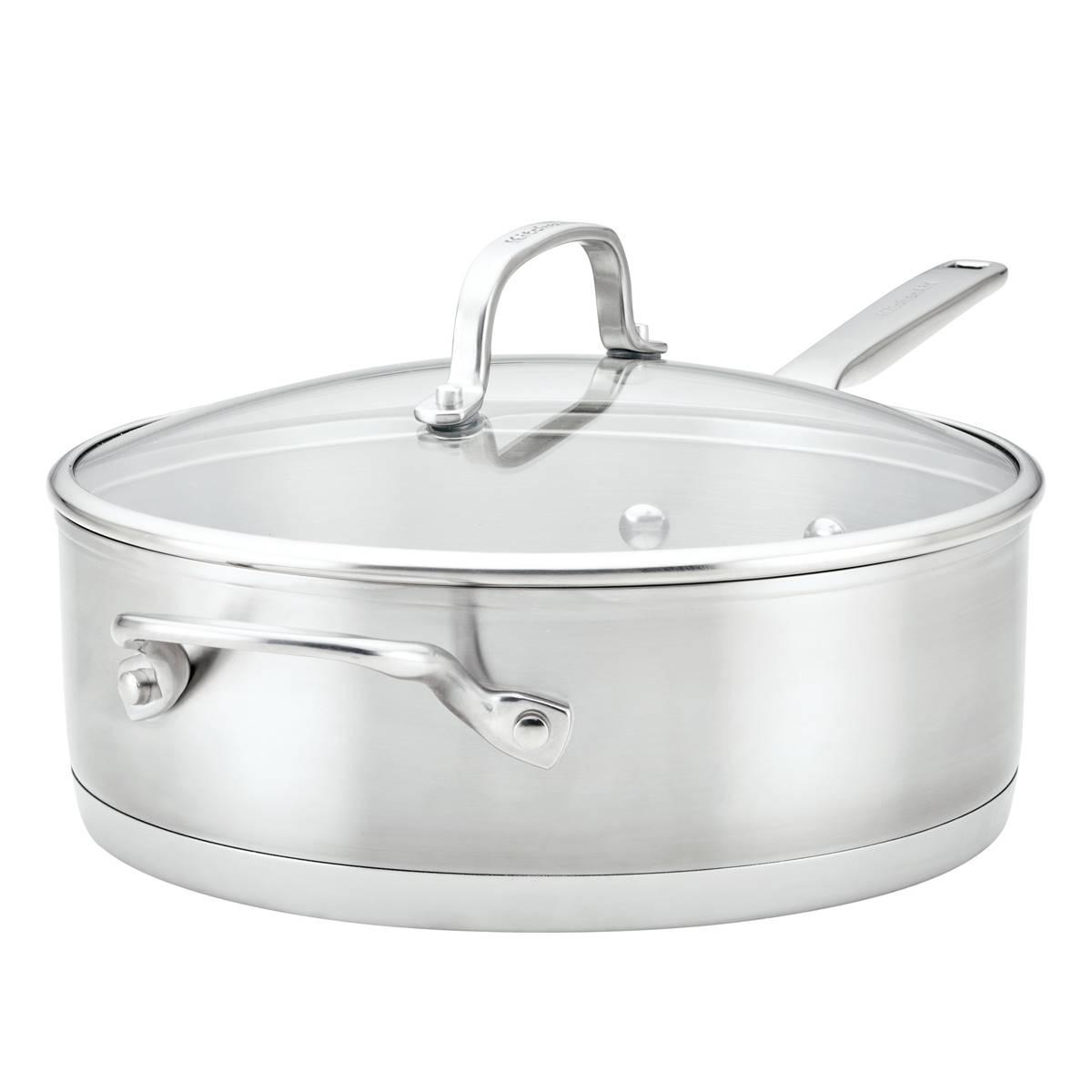 KitchenAid(R) Stainless Steel 3-Ply Base 4.5qt. Saute Pan