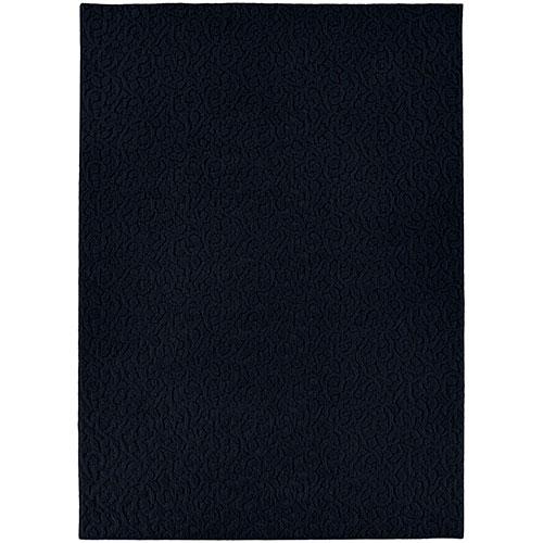 Garland Ivy Solid Rectangular Area Rug - Navy