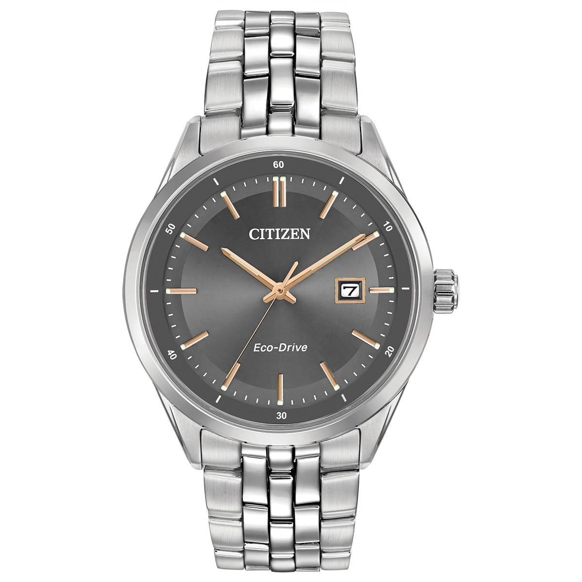 Mens Citizen Addysen Grey Dial Bracelet Watch - BM7251-53H
