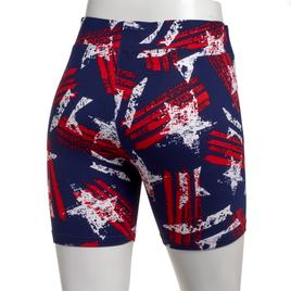 Womens Runway Ready Stripe Stars Bike Shorts