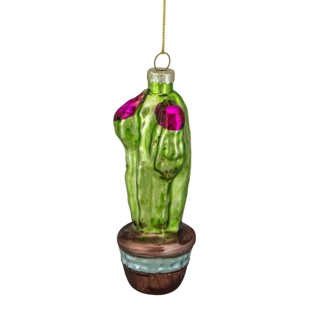 Northlight Seasonal Pink Potted Cactus Christmas Ornament