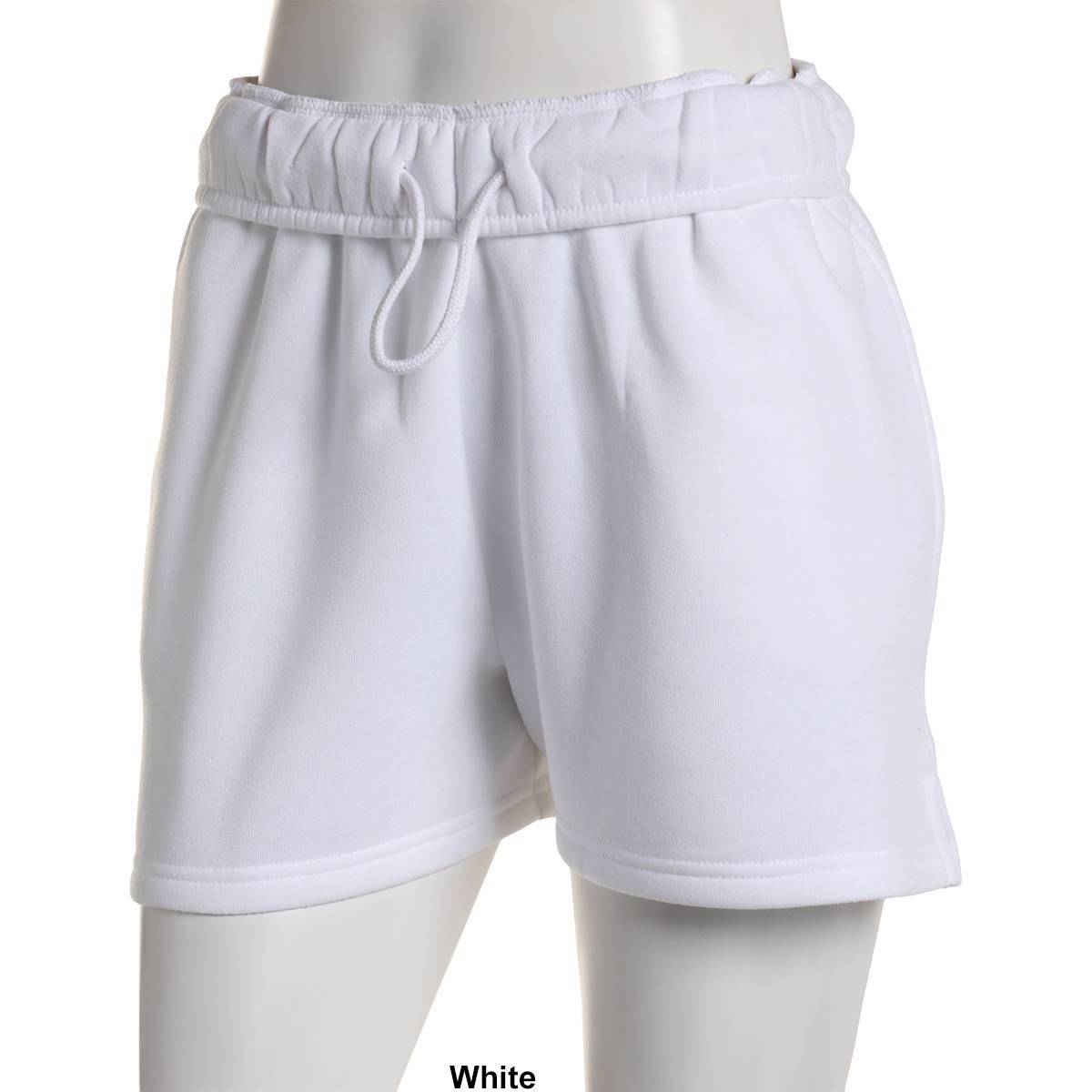 Juniors Derek Heart Fleece High Rise Fold Over Waist Soft Shorts