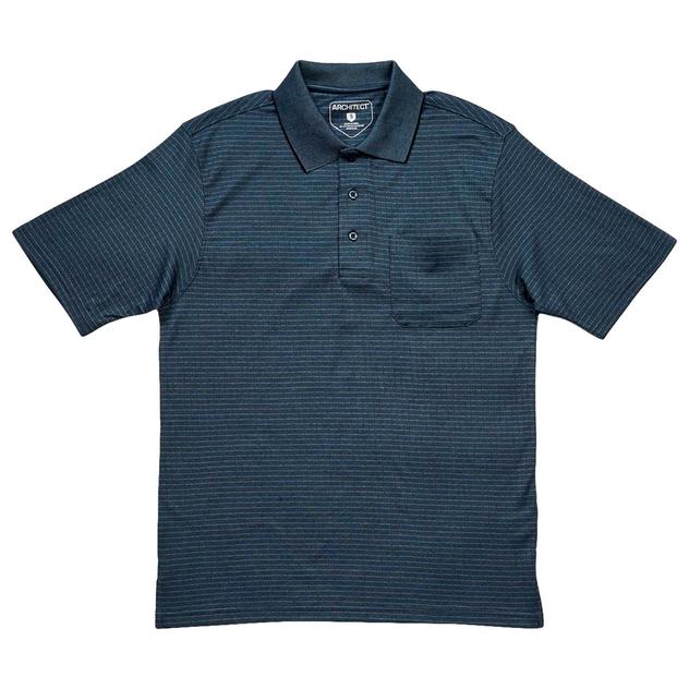 Mens Architect® Box Jacquard Short Sleeve Chest Pocket Polo