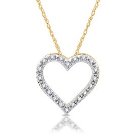 Nova Star® Two-Tone Lab Grown Diamond Heart Shape Pendant