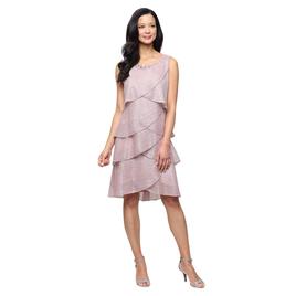 Petite SLNY Shimmer Tiered Jacket Dress