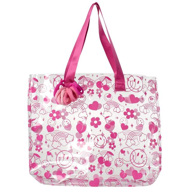 Girls Capelli® New York Clear w/ Multi Icons Jelly Tote & Ponies